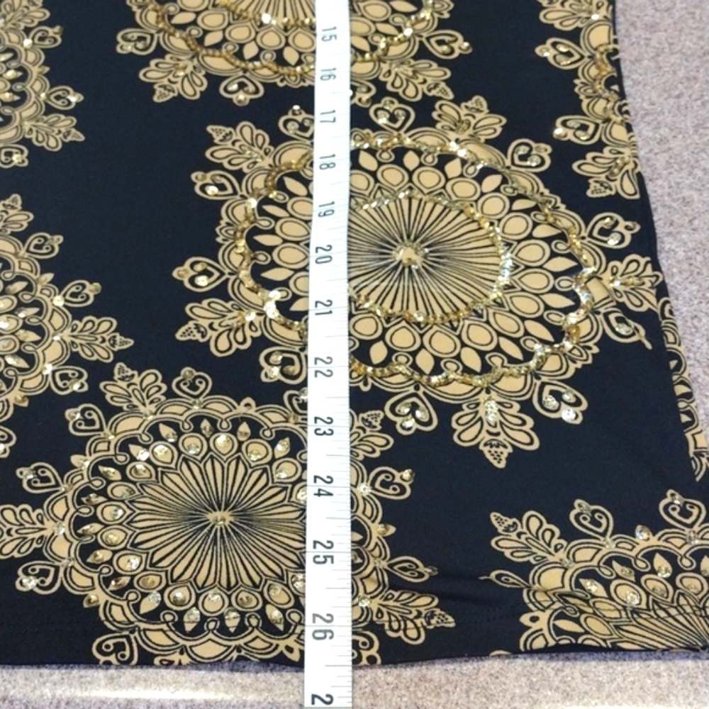 🖤INC Black With Gold Sequins Top - Picture 8 of 8